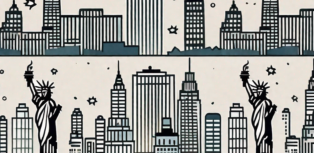 New york city's iconic skyline at night