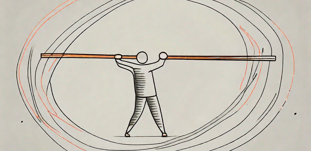 A self-defense stick with highlighted features and action motion lines indicating a swing movement